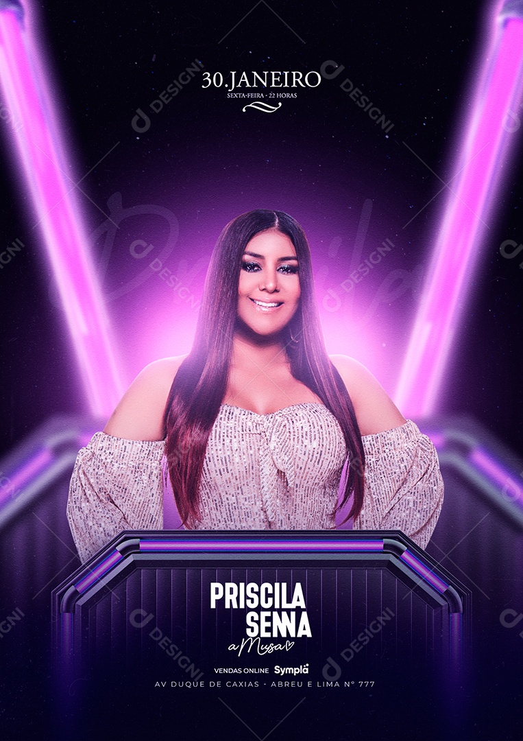 Priscila Senna a Musa Flyer Social Media PSD Editável