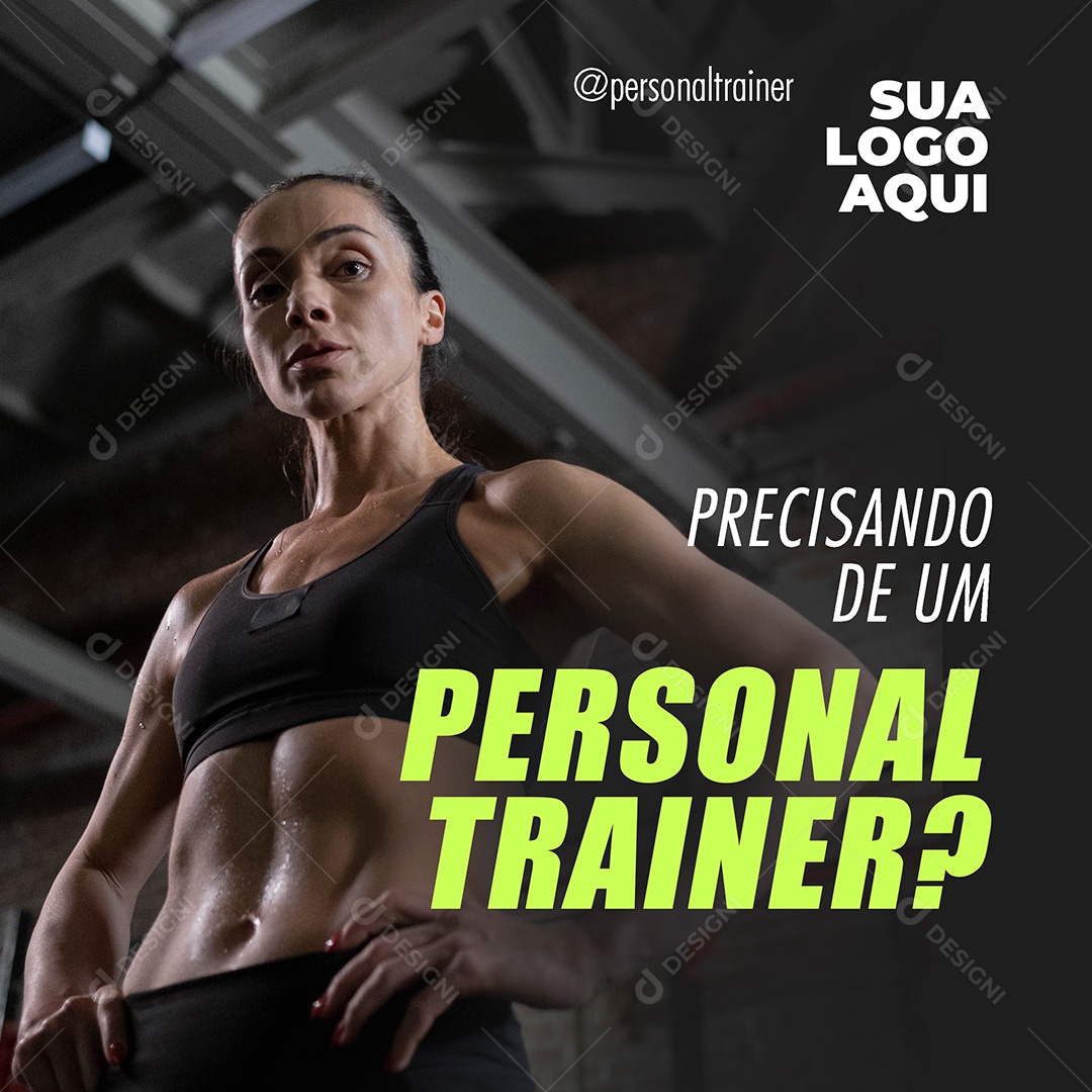 Post Academia Personal Trainer Social Media PSD Editável