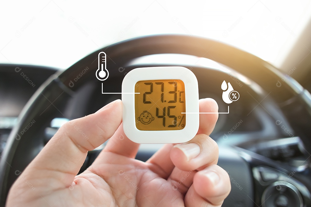 Termômetro e instrumento de umidade com temperatura e umidade