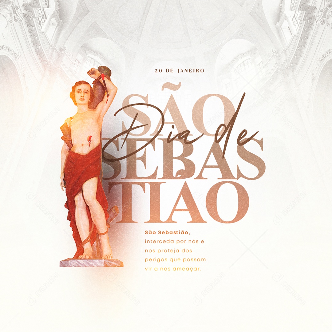 Intervede por Nós Dia de São Sebastião 20 de Janeiro Social Media PSD Editável
