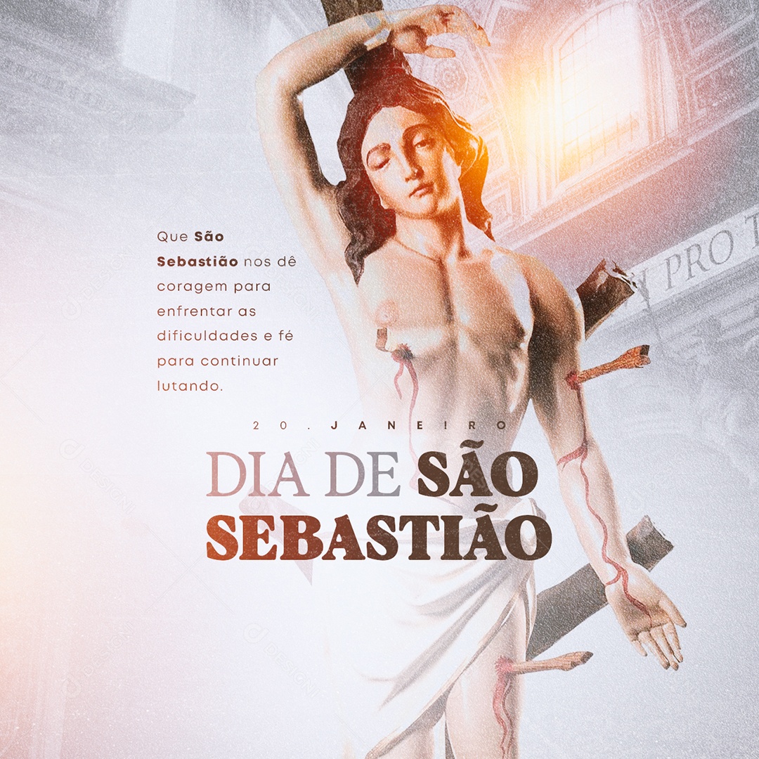 Dia de São Sebastião 20 de Janeiro Social Media PSD Editável