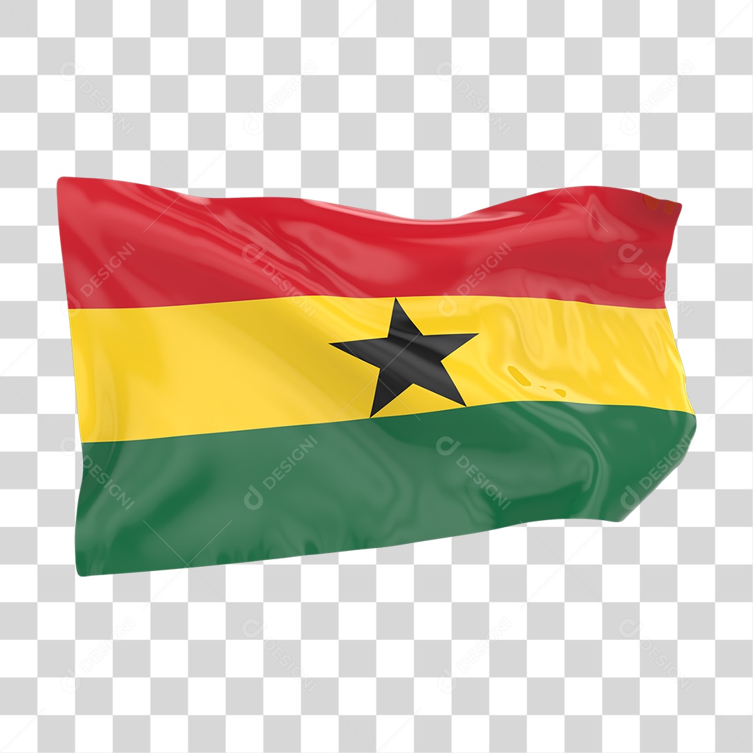 Bandeira de Gana PNG Transparente