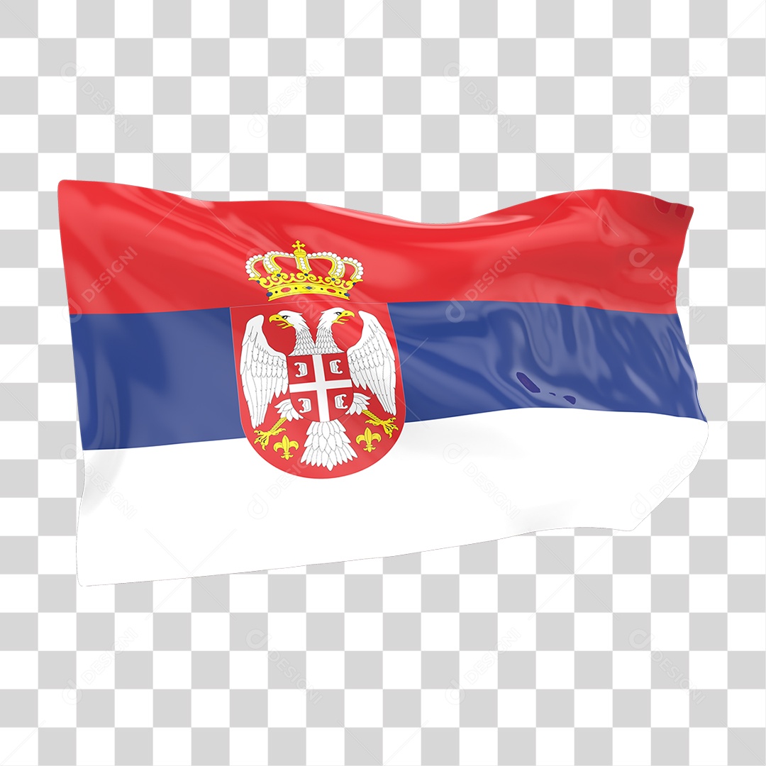 Bandeira da Servia PNG Transparente