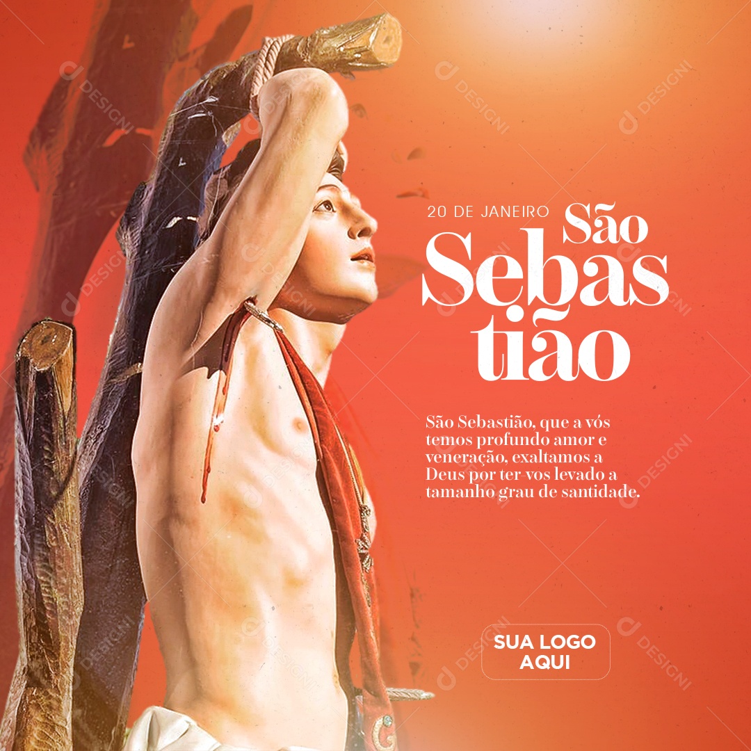 Post 20 de Janeiro Dia de São Sebastião Social Media PSD Editável