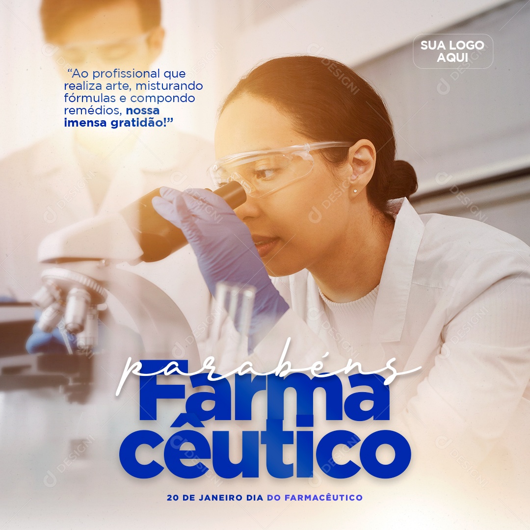 Post Dia Do Farmacêutico Social Media PSD Editável