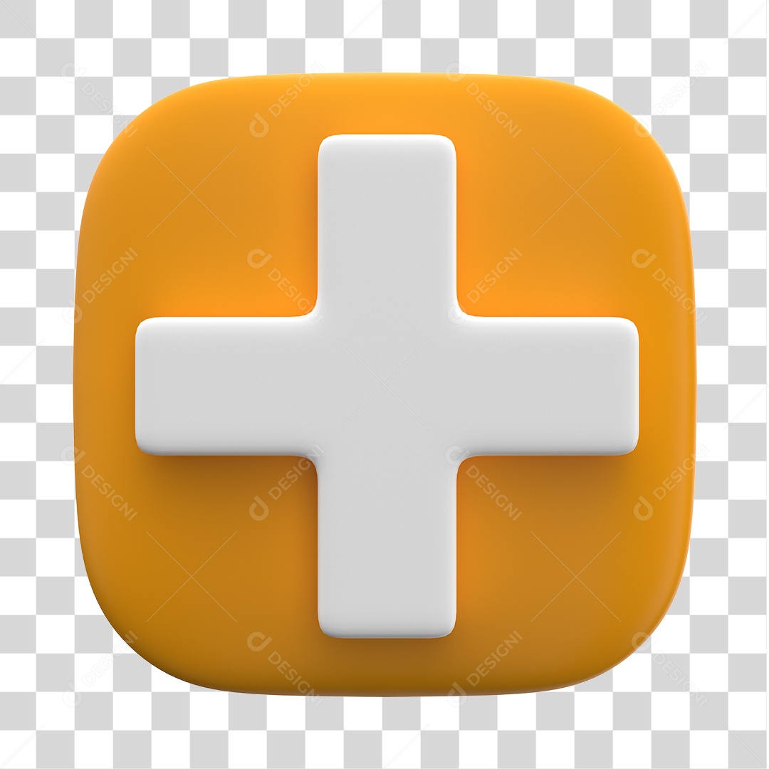 Ícone de Adição 3D Para Composição PNG Transparente