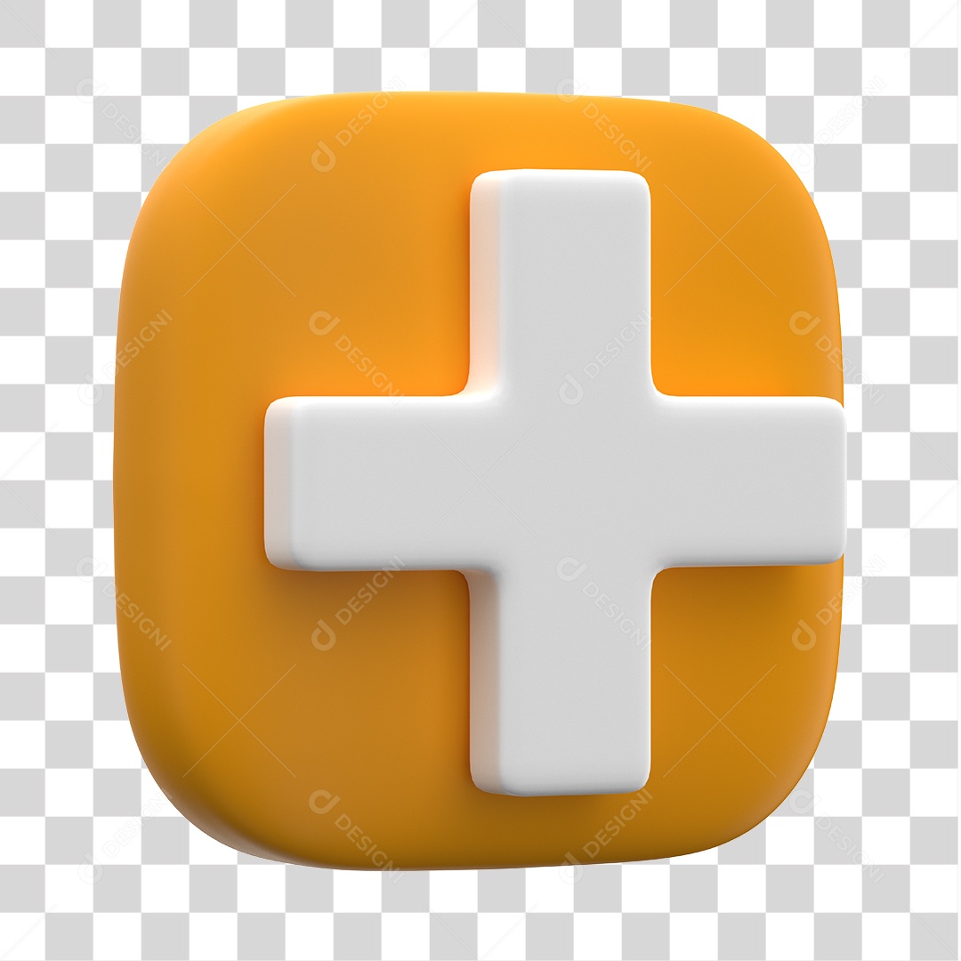 Ícone de Adição 3D Para Composição PNG Transparente