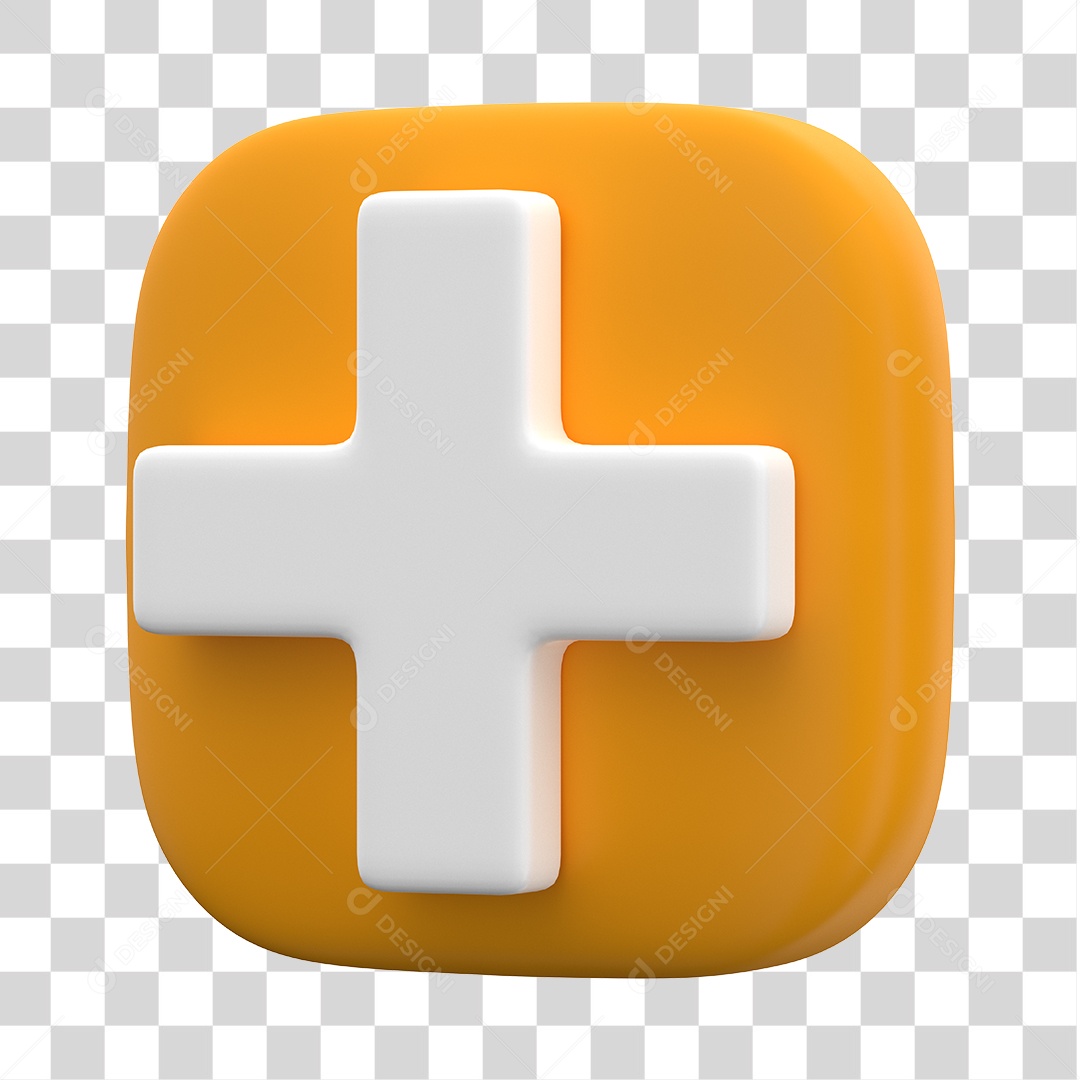 Ícone de Adição 3D Para Composição PNG Transparente