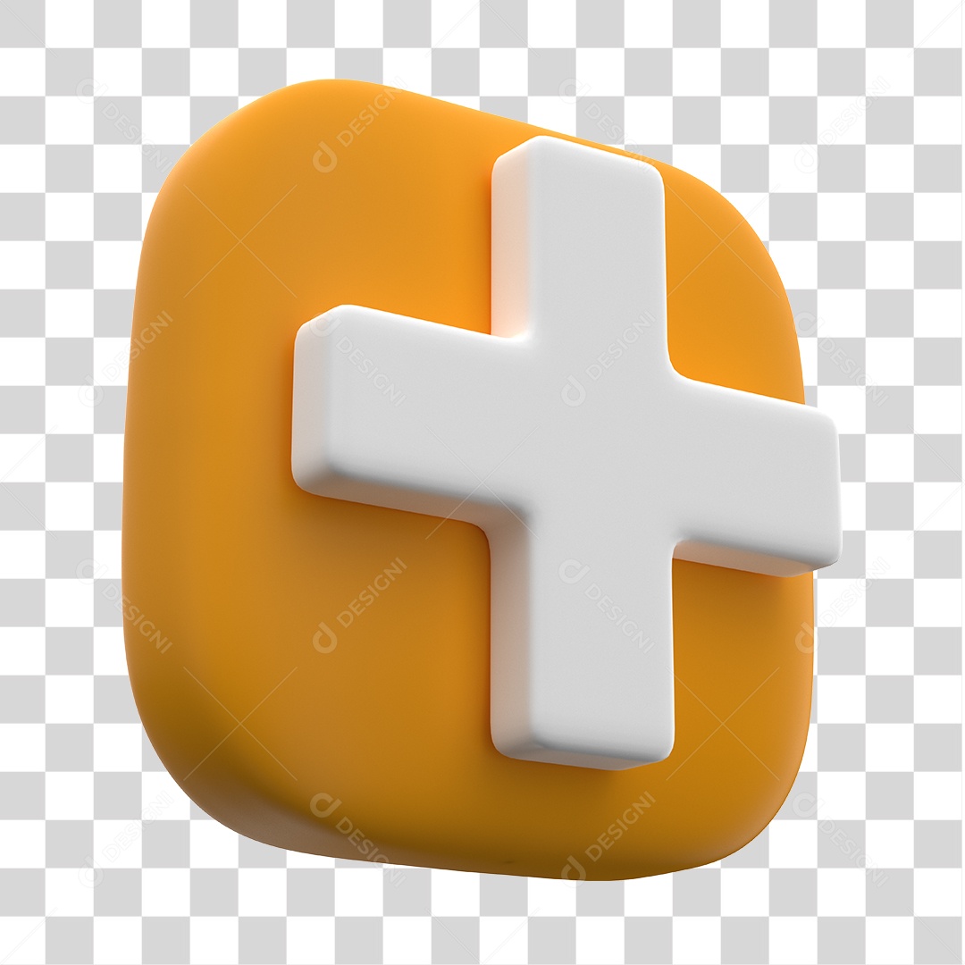 Ícone de Adição 3D Para Composição PNG Transparente