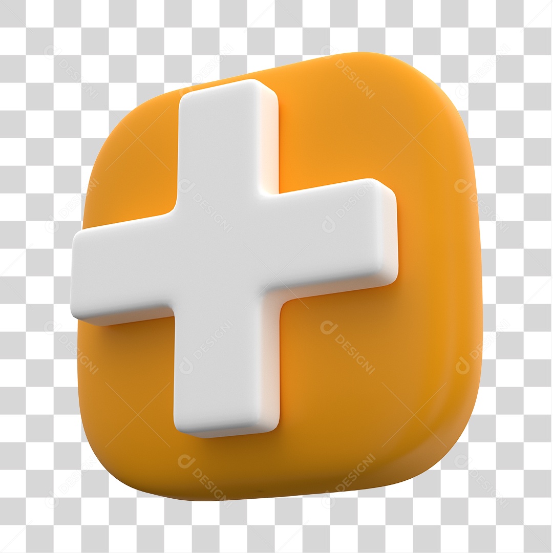 Ícone de Adição 3D Para Composição PNG Transparente