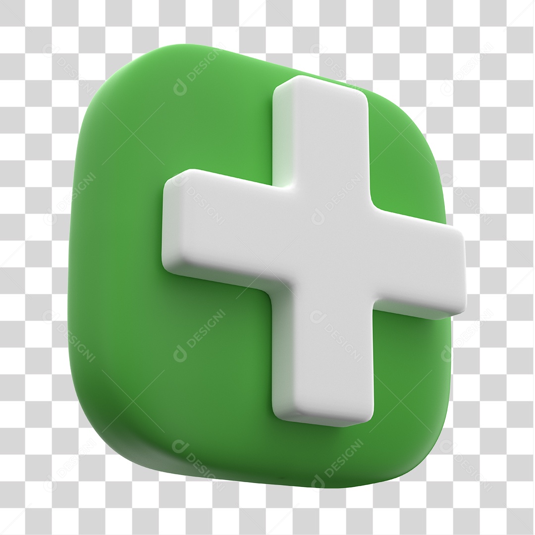Ícone de Adição 3D Para Composição PNG Transparente