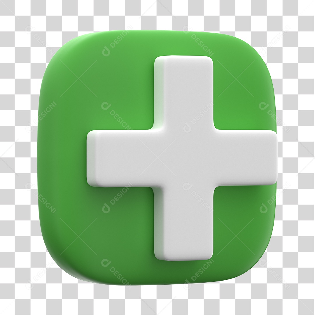 Ícone de Adição 3D Para Composição PNG Transparente