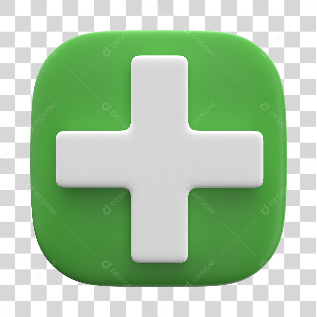 Ícone de Adição 3D Para Composição PNG Transparente