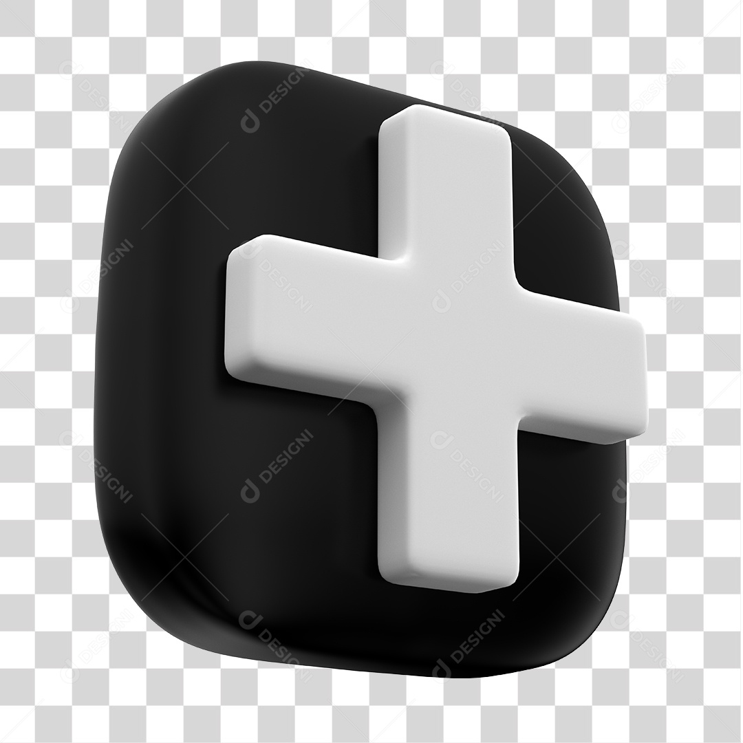 3D Addition Icon For Composition Transparent PNG
