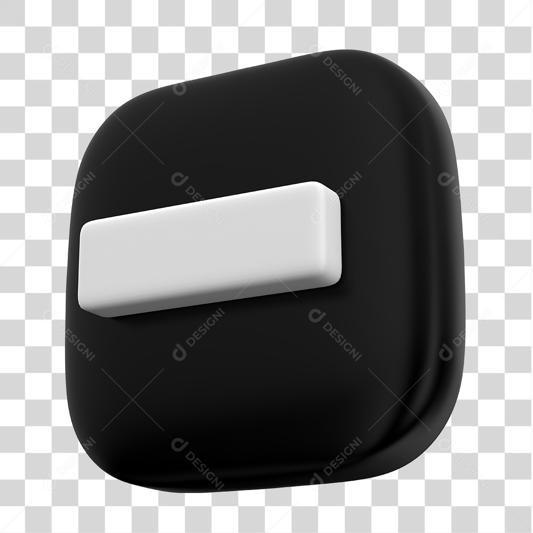 Ícone 3D de Menos Para Composição PNG Transparente