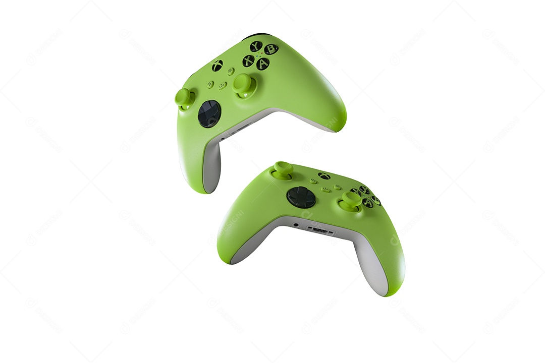 Controlador Xbox verde para recortar ilustração 3D.