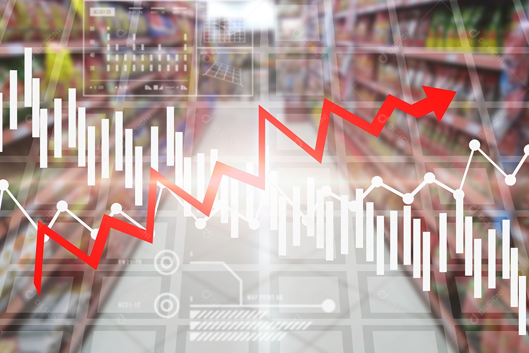 Crise econômica nos supermercados.