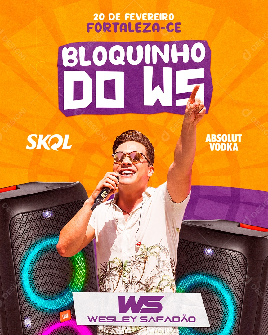 Post Flyer Bloquinho do WS Social Media PSD Editável