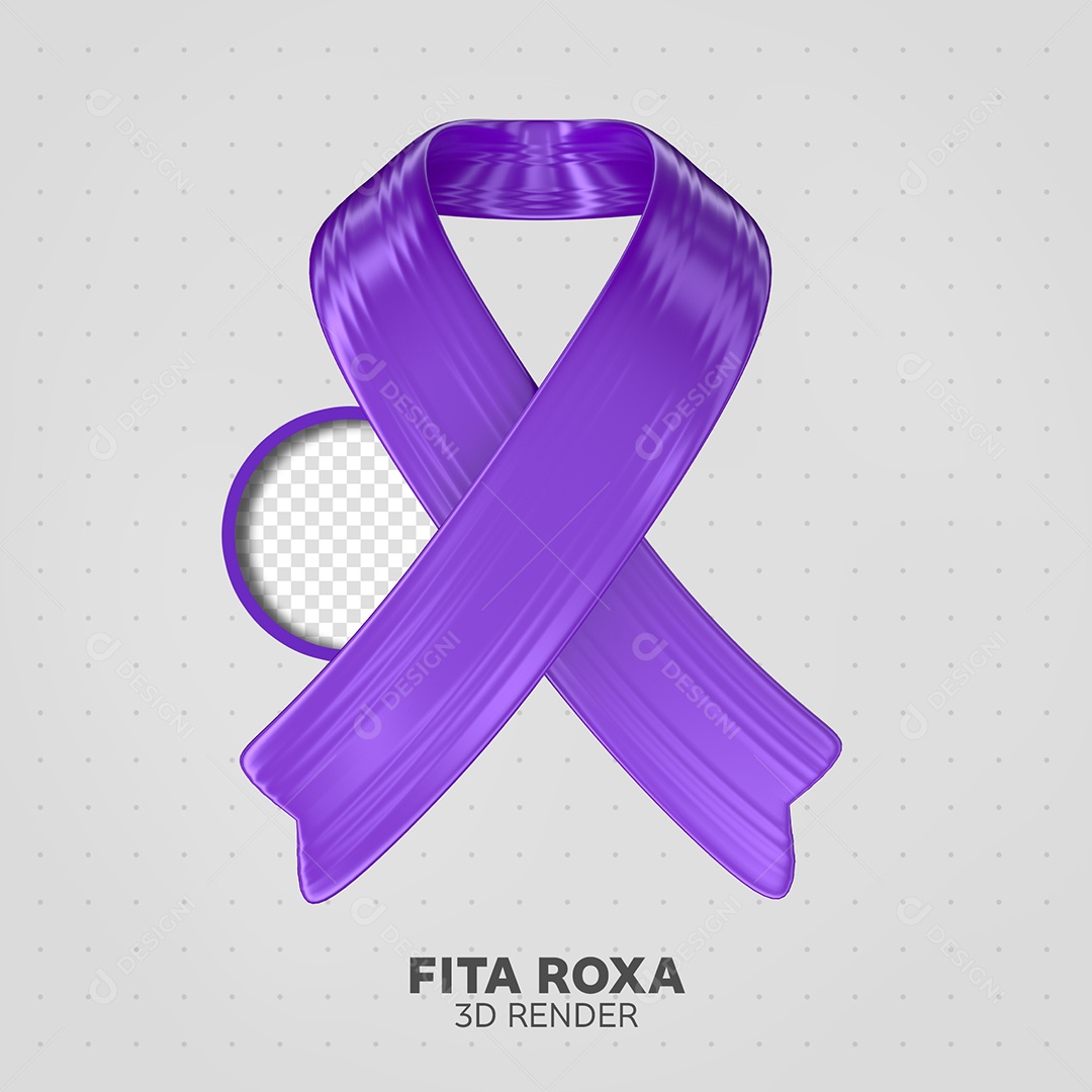 Elemento 3D Para Composição Fita Roxa PSD