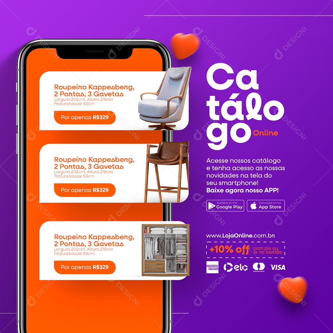 Campanha Publicitária Caminhão de Prêmios Loja Imobiliária Catálogo Social Media PSD Editável