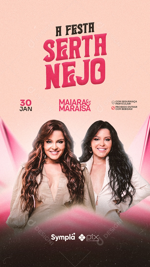 Story A Festa Sertanejo Maiara & Maraisa Flyers Social Media PSD Editável