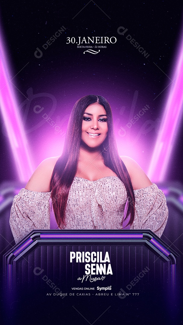 Story Priscila Senna a Musa Flyer Social Media PSD Editável