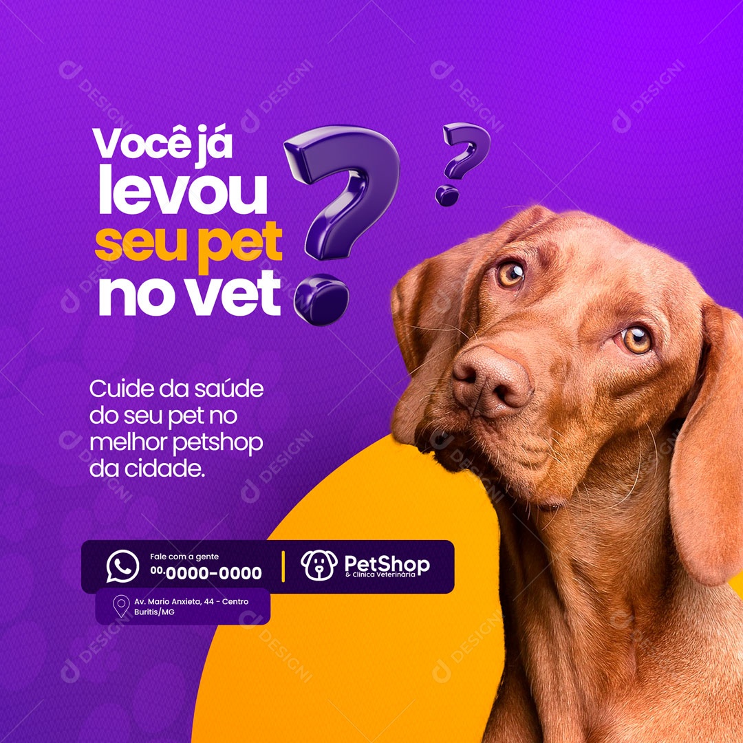 Pet Shop e Clínica Veterinária Social Media PSD Editável
