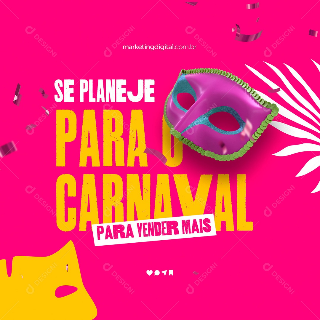 Se Planeje para o Carnaval Marketing Digital Social Media PSD Editável