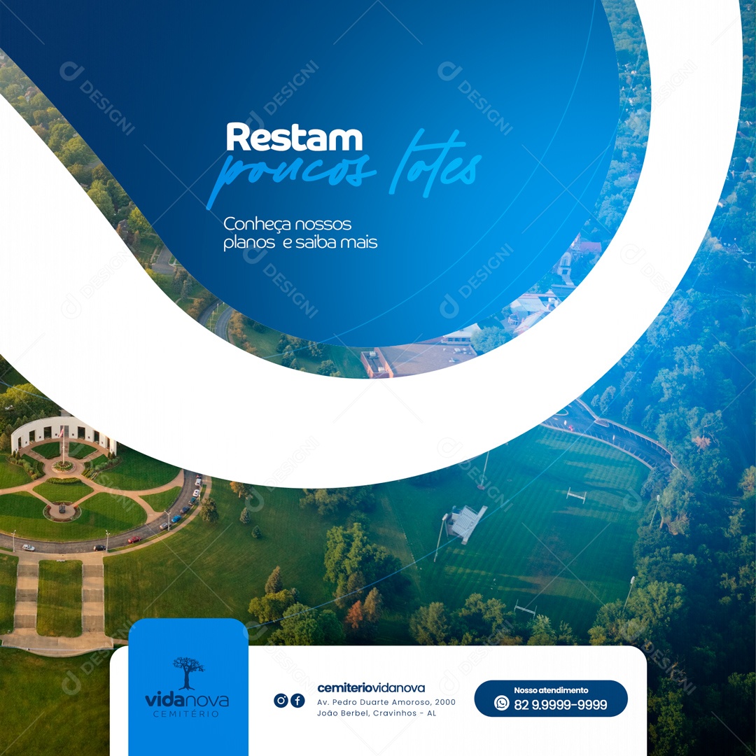Restam Poucos Lotes Planos Funerários Social Media PSD Editável