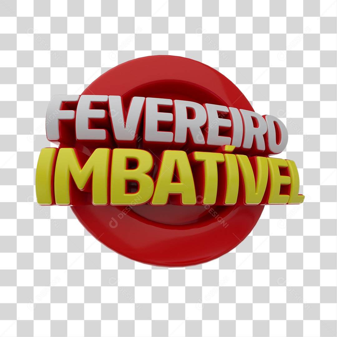 3D Stamp For Composition February Unbeatable Transparent PNG