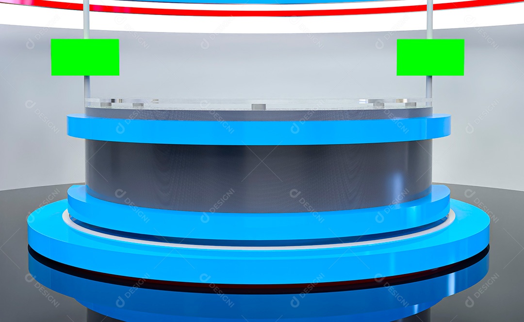 Elemento 3D Bancada de Jornal Mockup PSD