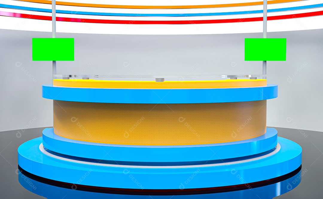 3D Element Newsstand Mockup PSD