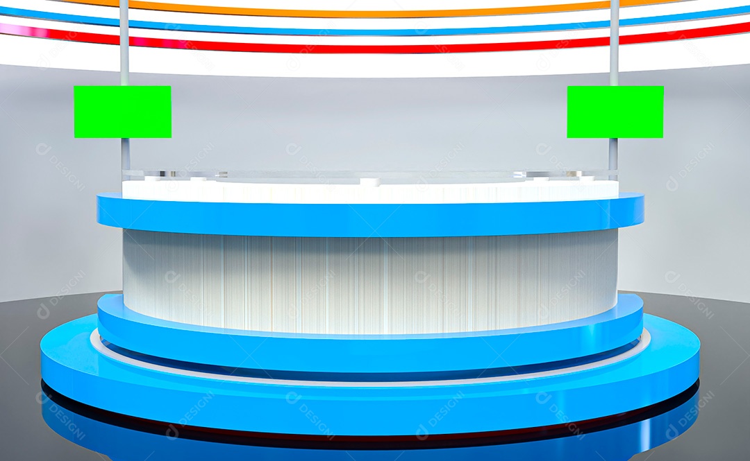 Elemento 3D Bancada de Jornal Mockup PSD