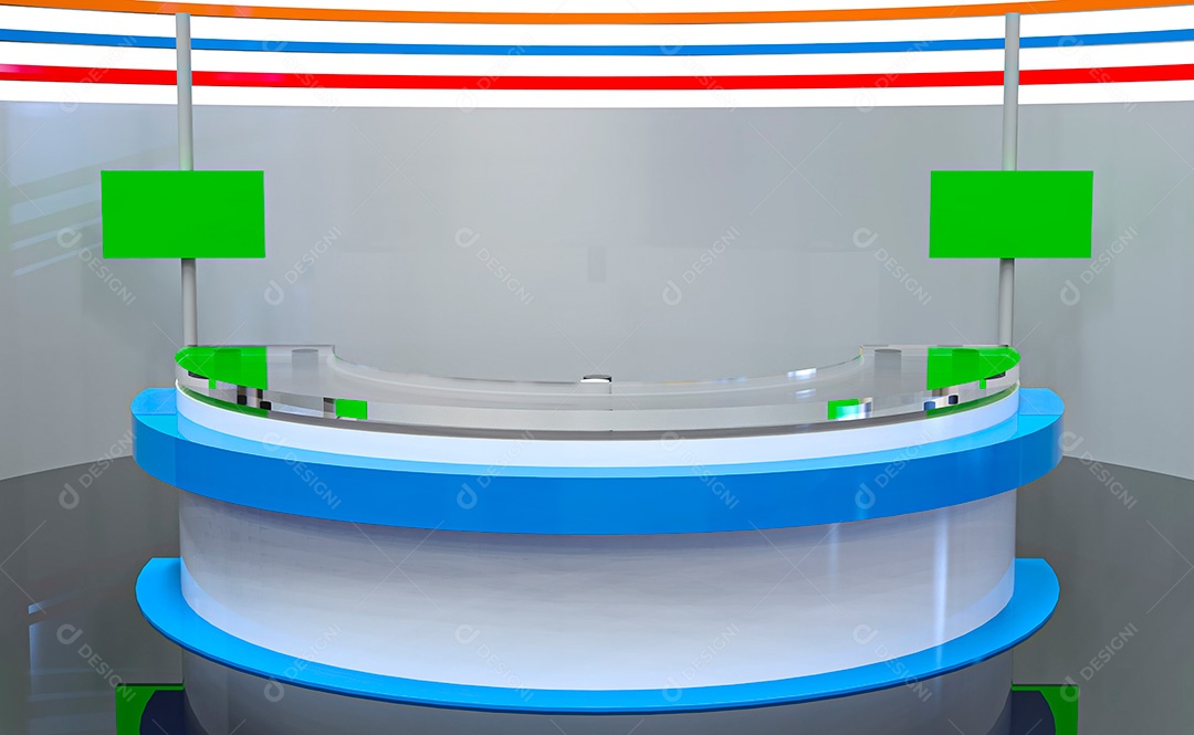 Elemento 3D Bancada de Jornal Mockup PSD