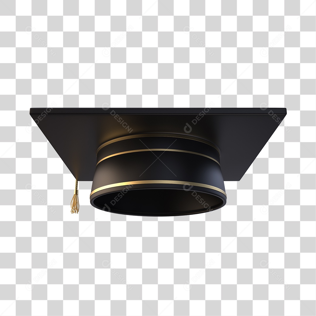 Chapéu de Formatura Elemento 3D PNG Transparente