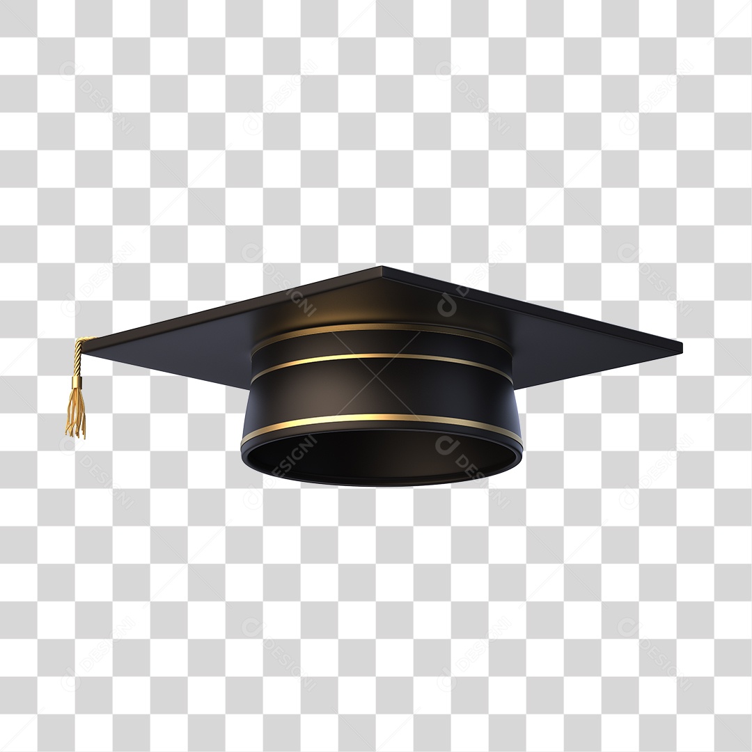 Chapéu de Formatura Elemento 3D PNG Transparente