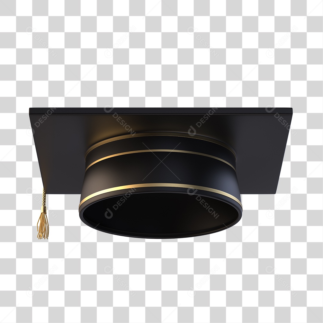 Chapéu de Formatura Elemento 3D PNG Transparente