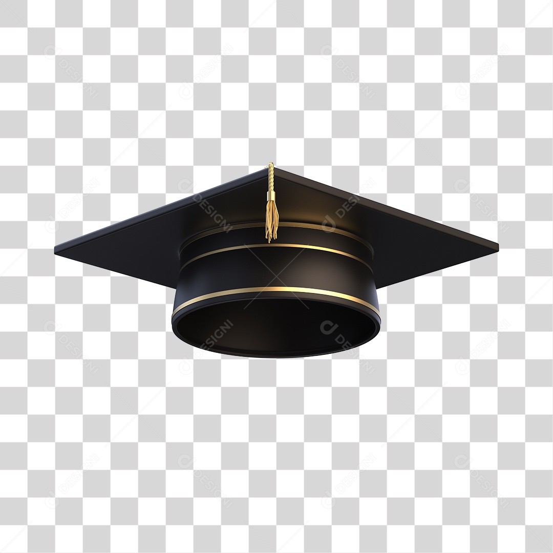 Chapéu de Formatura Elemento 3D PNG Transparente