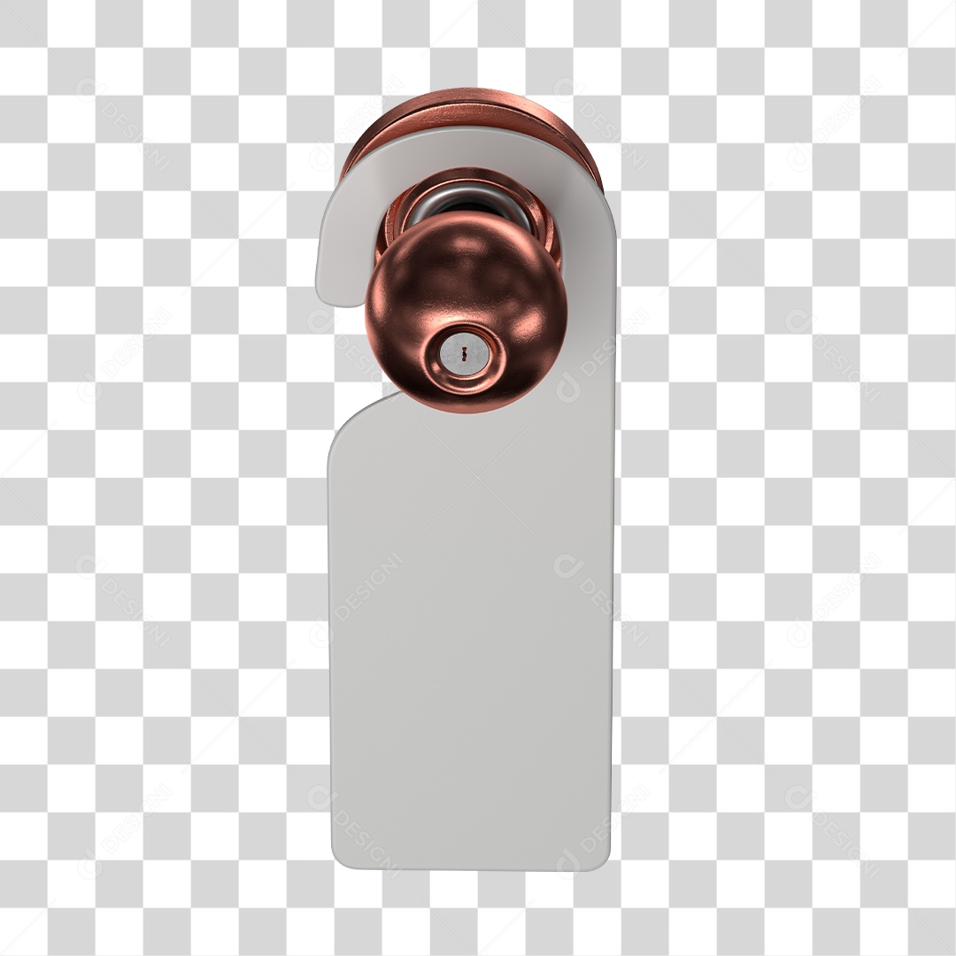 Tag de Porta e Maçaneta Elemento 3D PNG Transparente