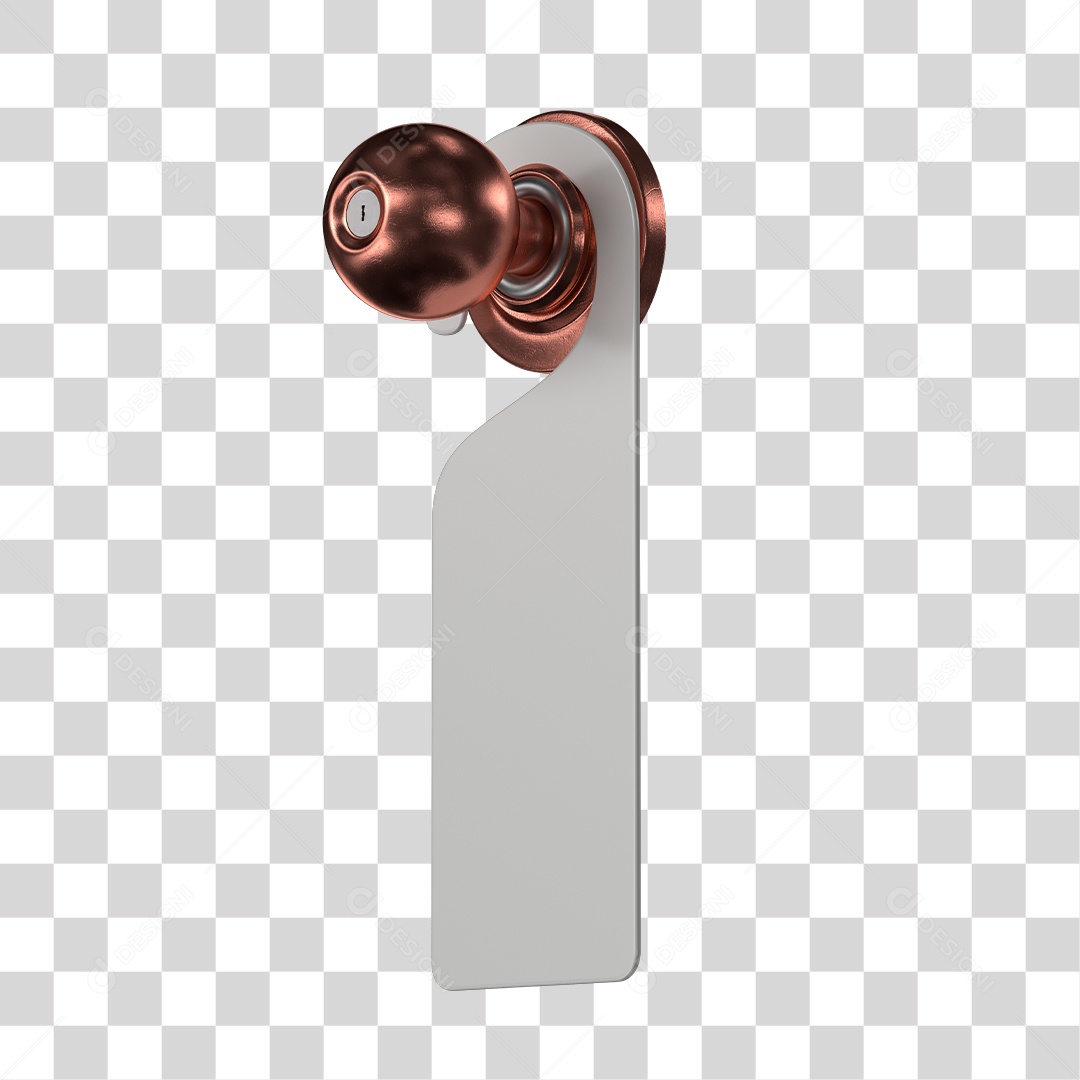 Tag de Porta e Maçaneta Elemento 3D PNG Transparente