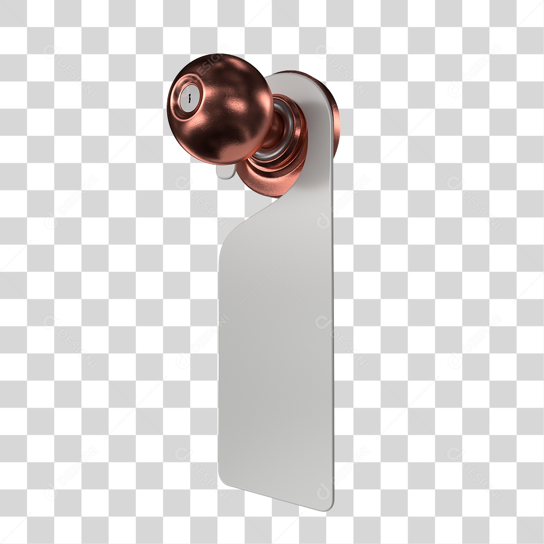 Tag de Porta e Maçaneta Elemento 3D PNG Transparente