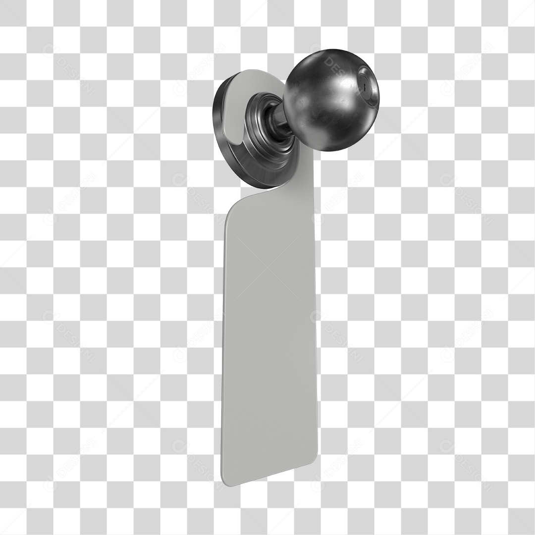 Tag de Porta Elemento 3D PNG Transparente