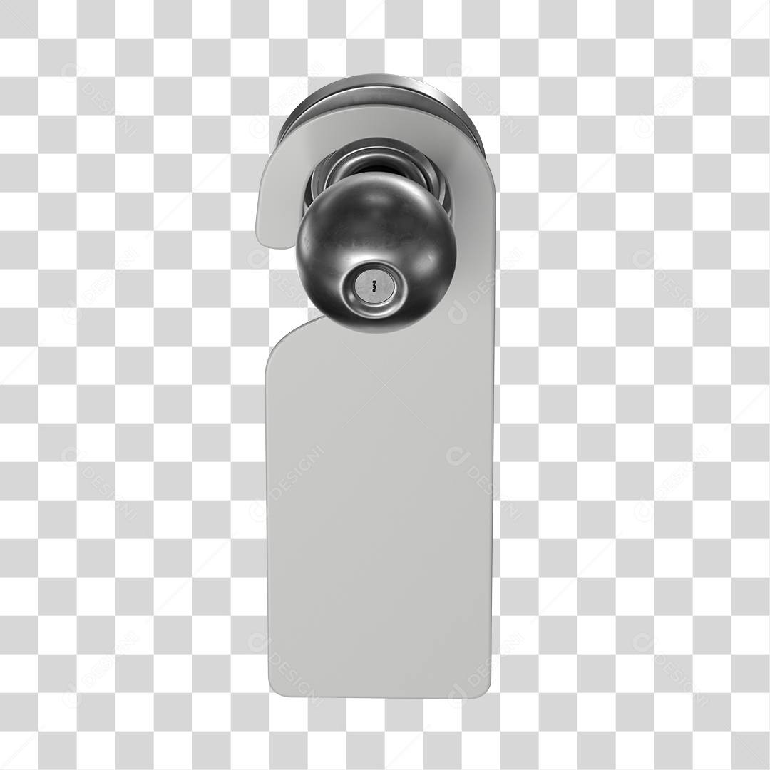 Tag de Porta e Maçaneta Elemento 3D PNG Transparente