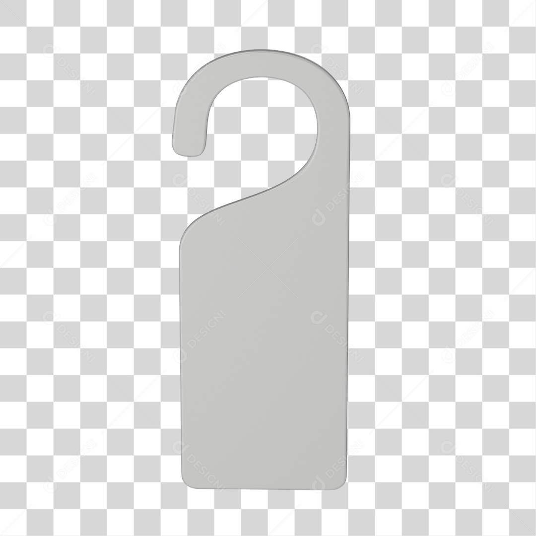 Tag de Porta Elemento 3D PNG Transparente