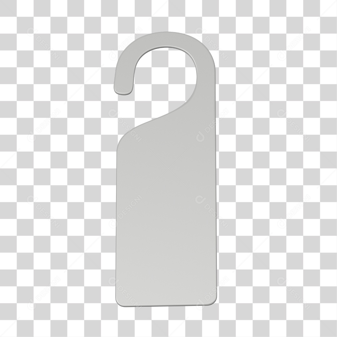 Tag de Porta Elemento 3D PNG Transparente