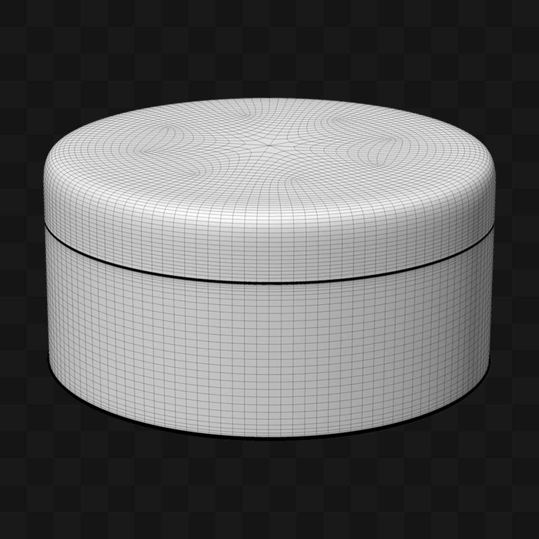 Caixa Metálica Cilíndrica - Modelo 3D