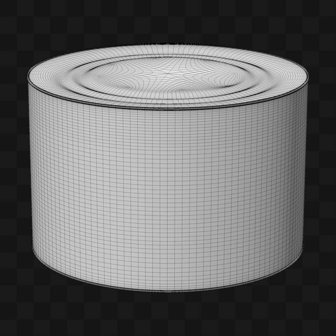 Caixa Metálica Cilíndrica - Modelo 3D