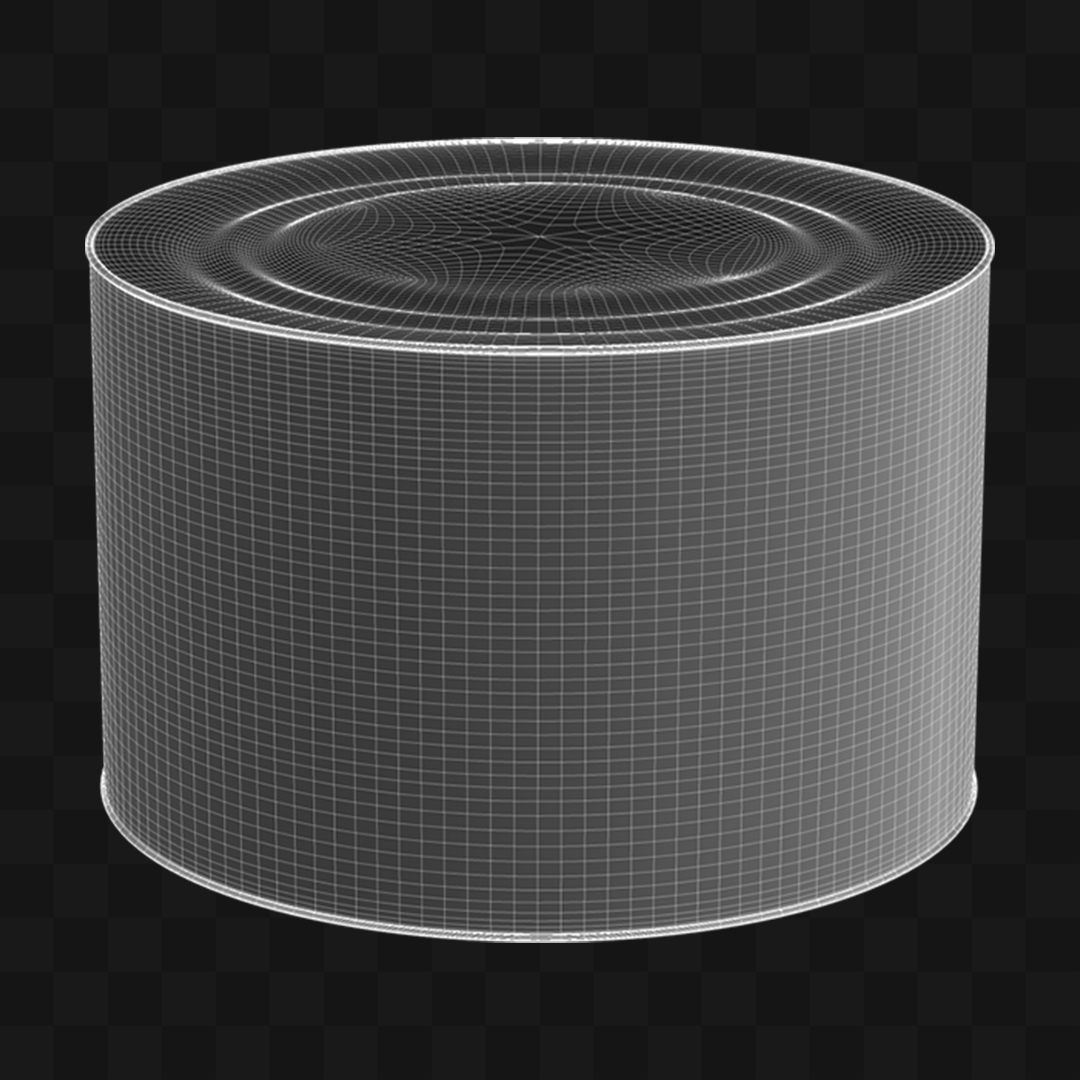 Caixa Metálica Cilíndrica - Modelo 3D