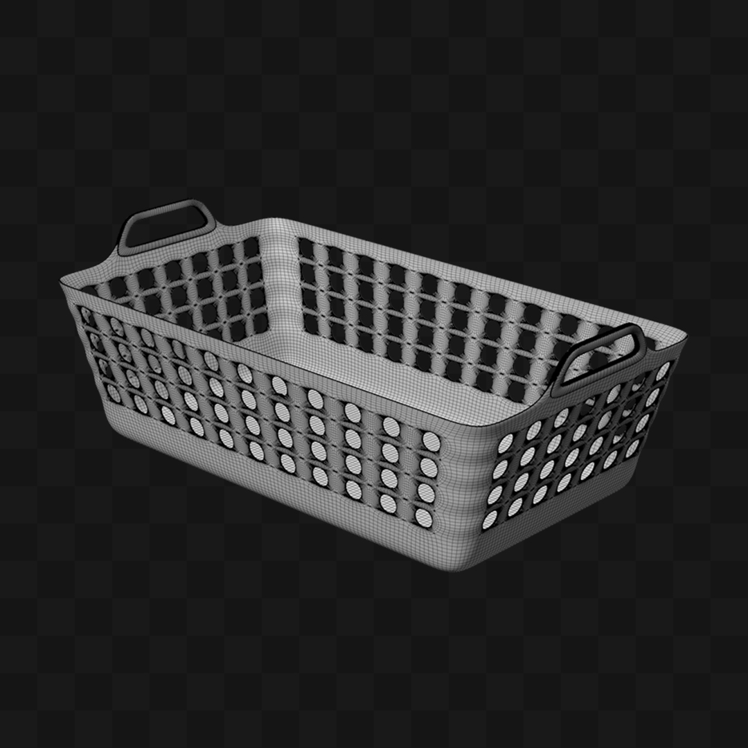 Cestinha Multiuso Supermercado - Modelo 3D