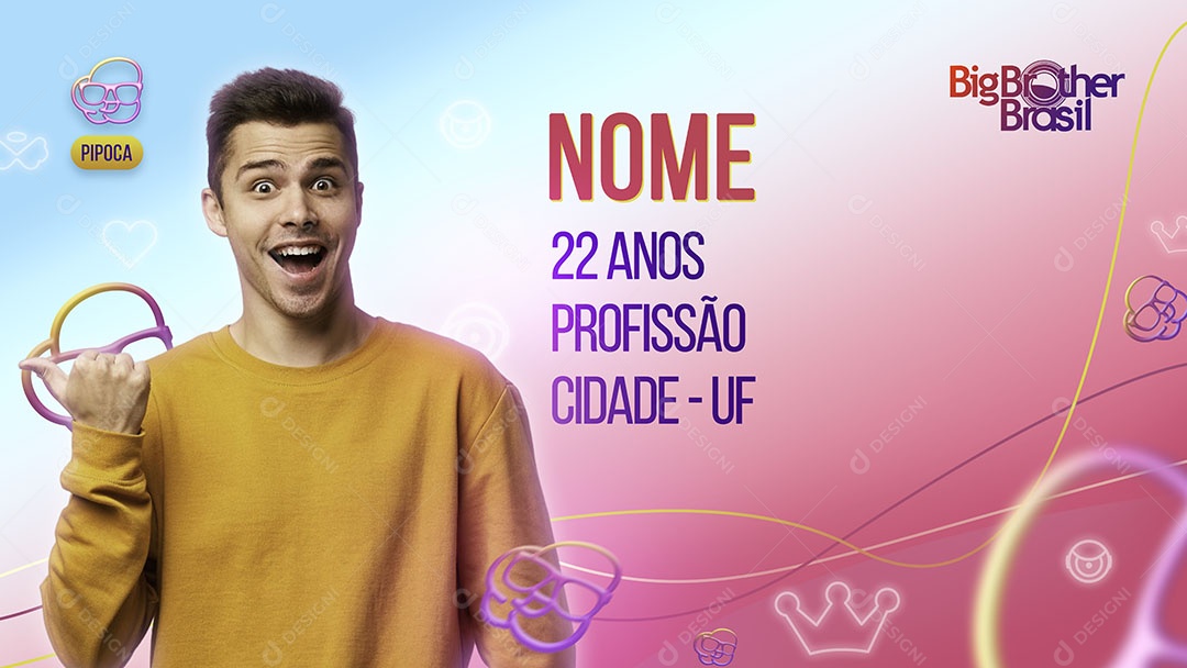 Banner Post Big Brother Brasil Social Media PSD Editável